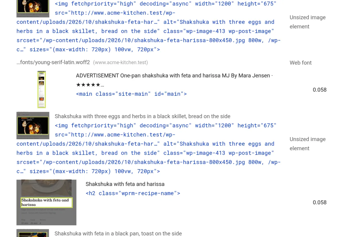 Core Web Vitals Layout shift culprits in Lighthouse: how to fix them