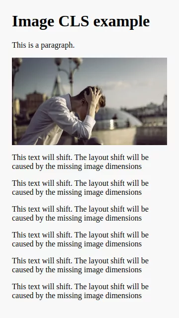 CLS verursacht durch Bild nachher