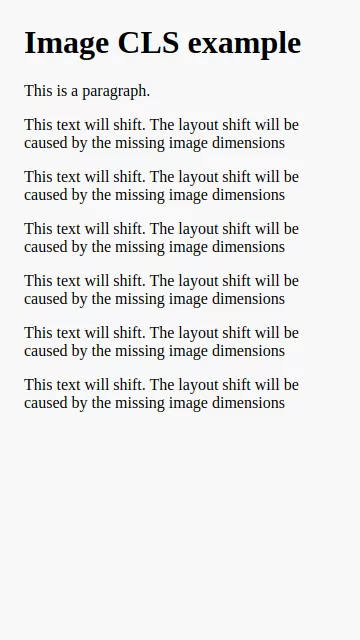 CLS verursacht durch Bild vorher
