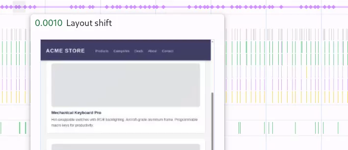 devtools scroll layout shift