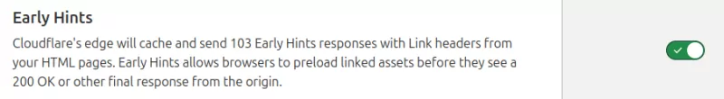 cloudflare settings 103 early resource hints