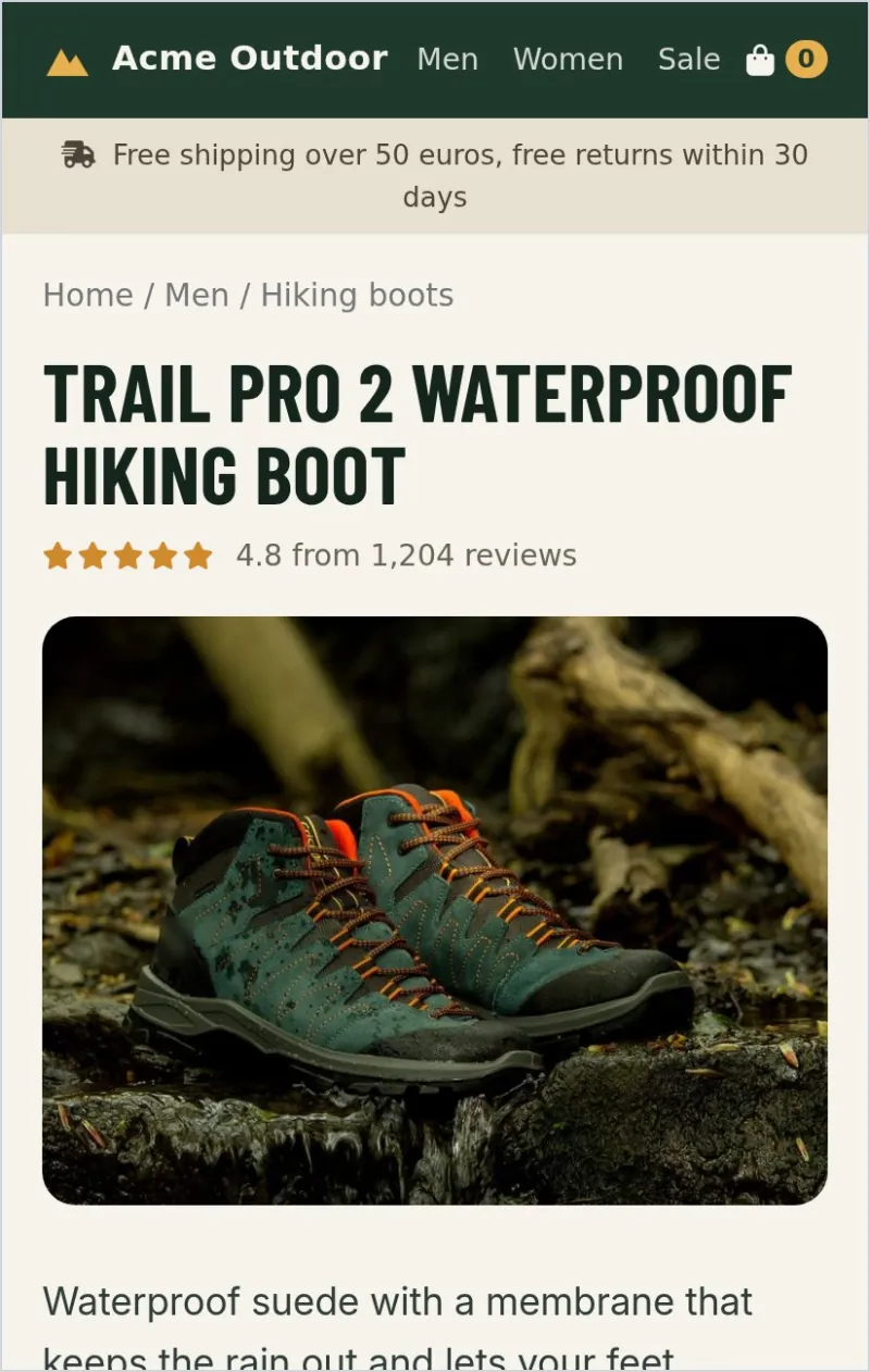 The same product page complete at 0.8 seconds on a return visit a week later, every file from the browser's cache.
