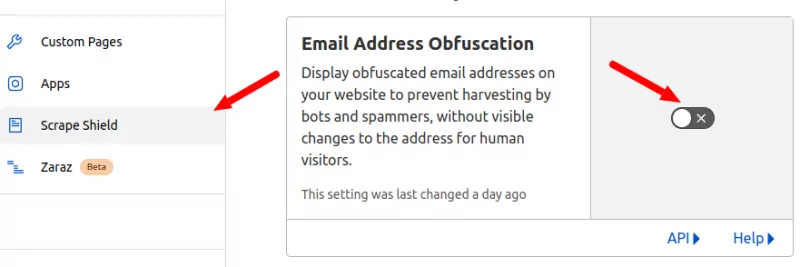 cloudflare email obfuscation settings