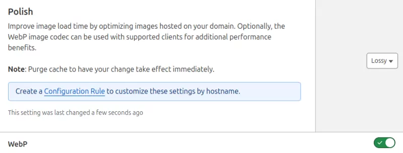 cloudflare settings polish