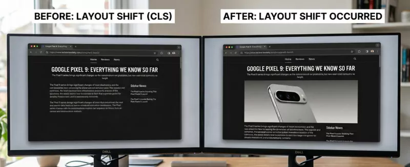 before and after cls caused by image