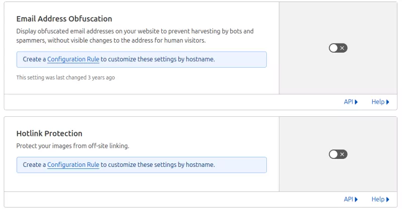 cloudflare settings scrape shield