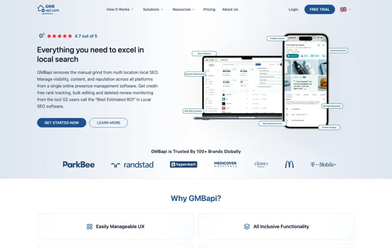 gmbapi.com homepage
