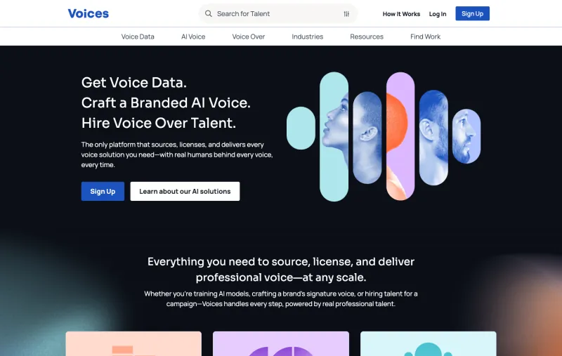 Voices.com homepage