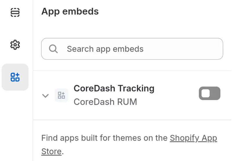 shopify app embeds toggle