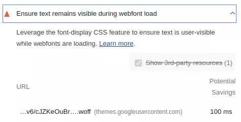 Ensure text remains visible during webfont load