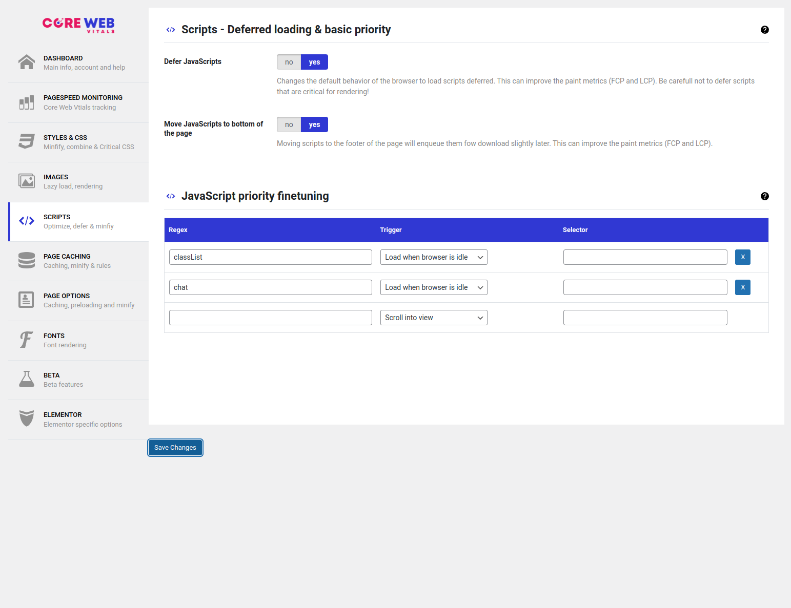 Website Core Web Vitals Audit